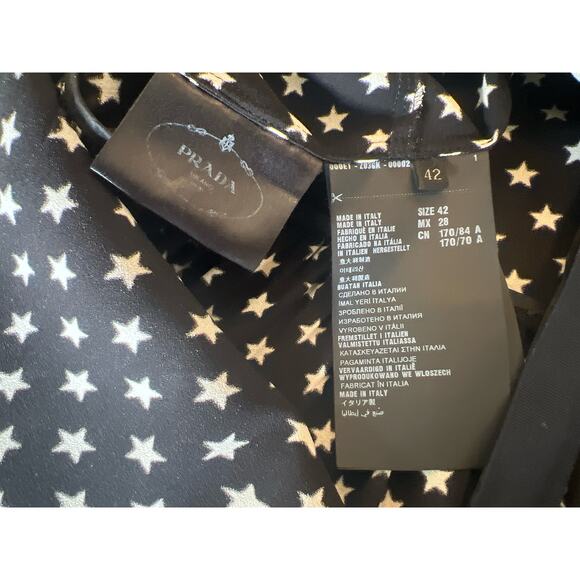 PRADA Dress | Black & White Star Dress - Picture 12 of 13